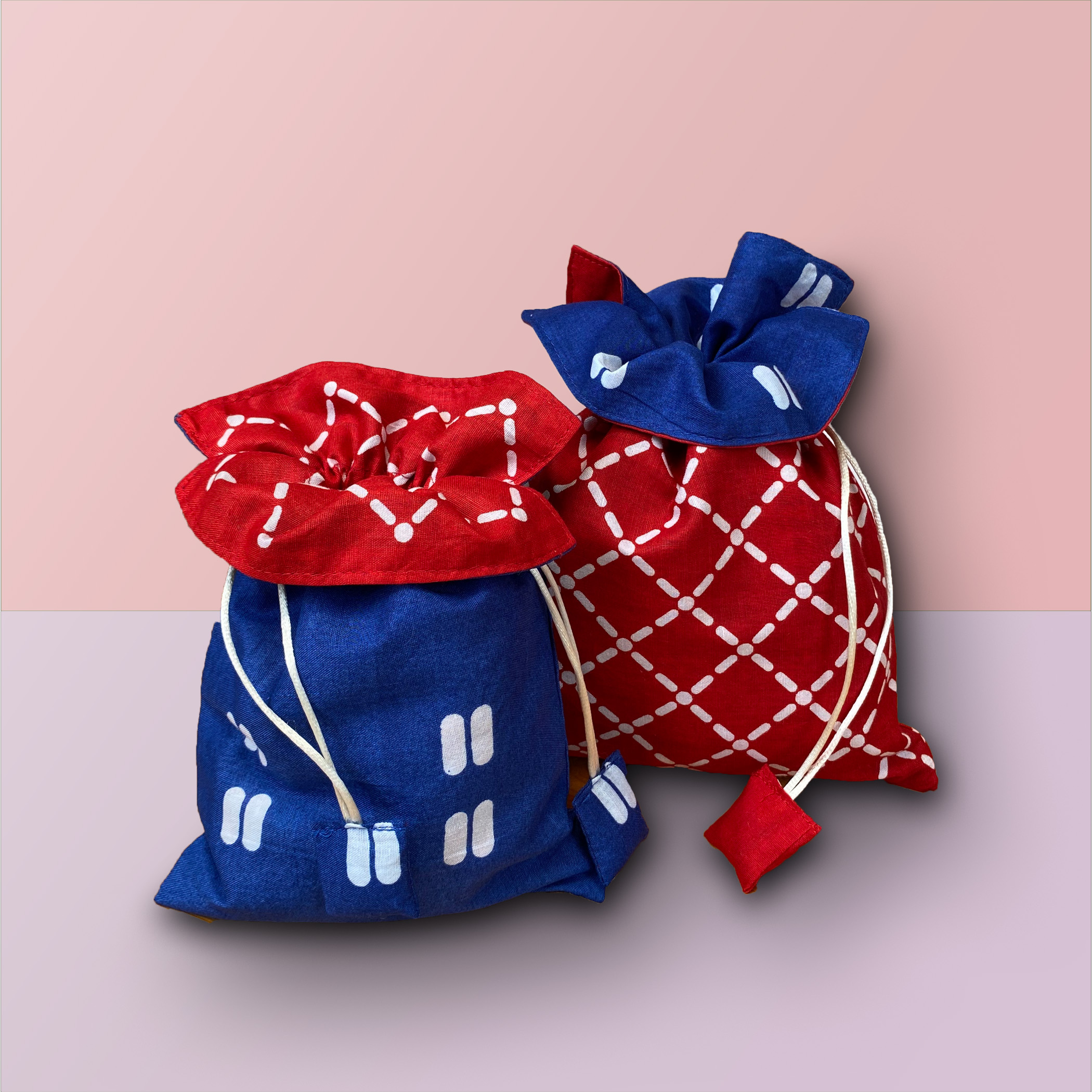 Reversible Pouch Set Mix Colors (Set of Two)