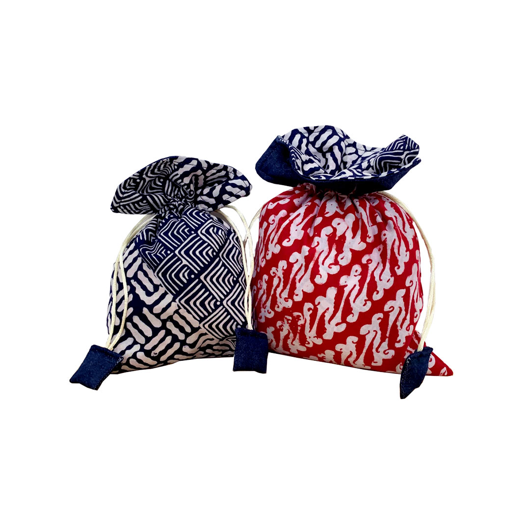 Rama Reversible Pouch Set Red/Blue RP1