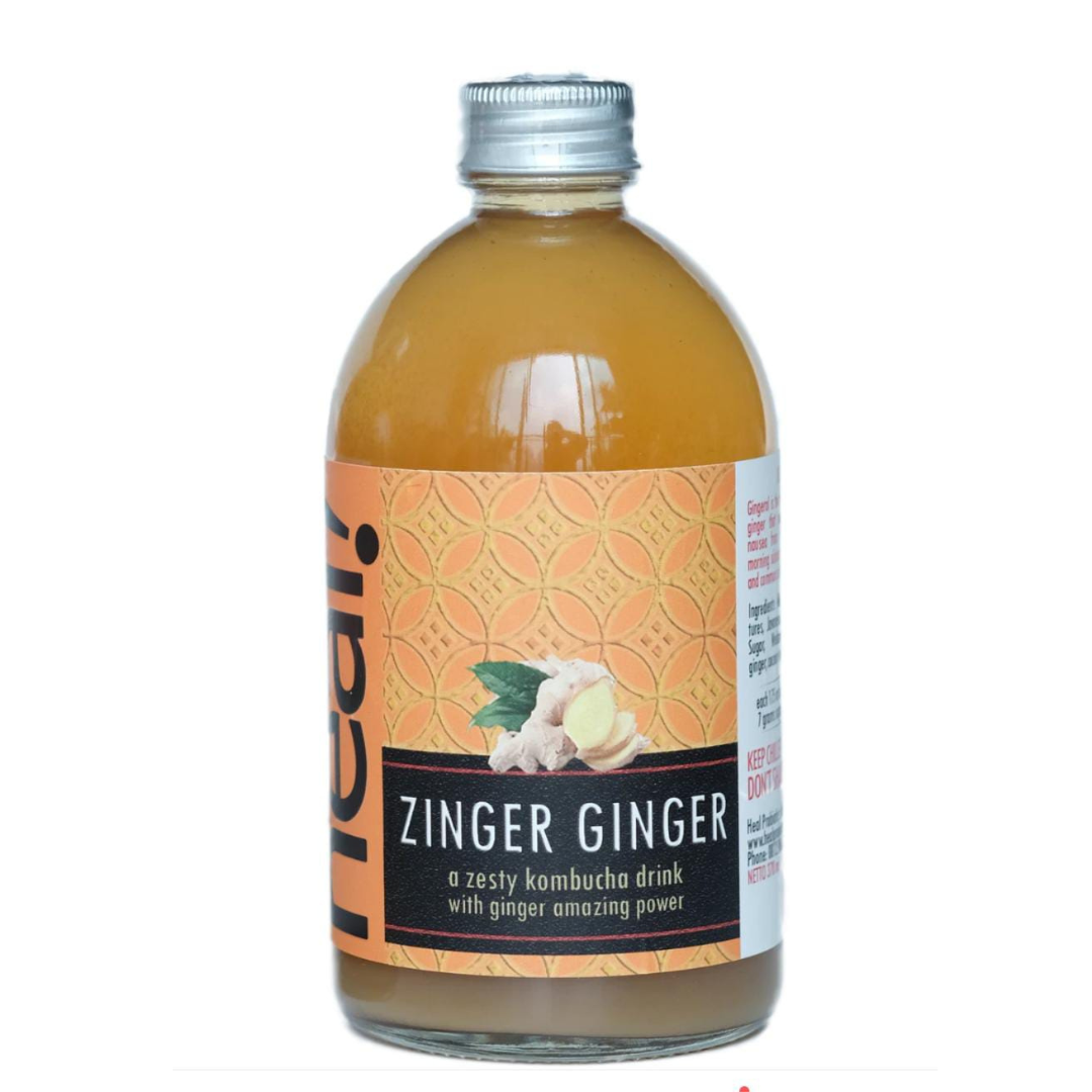 Zinger Ginger Kombucha by Heal! Probiotics