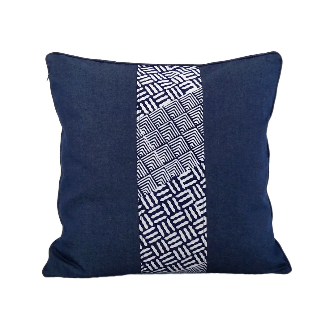 Nirmala Cushion Cover Blue Batik