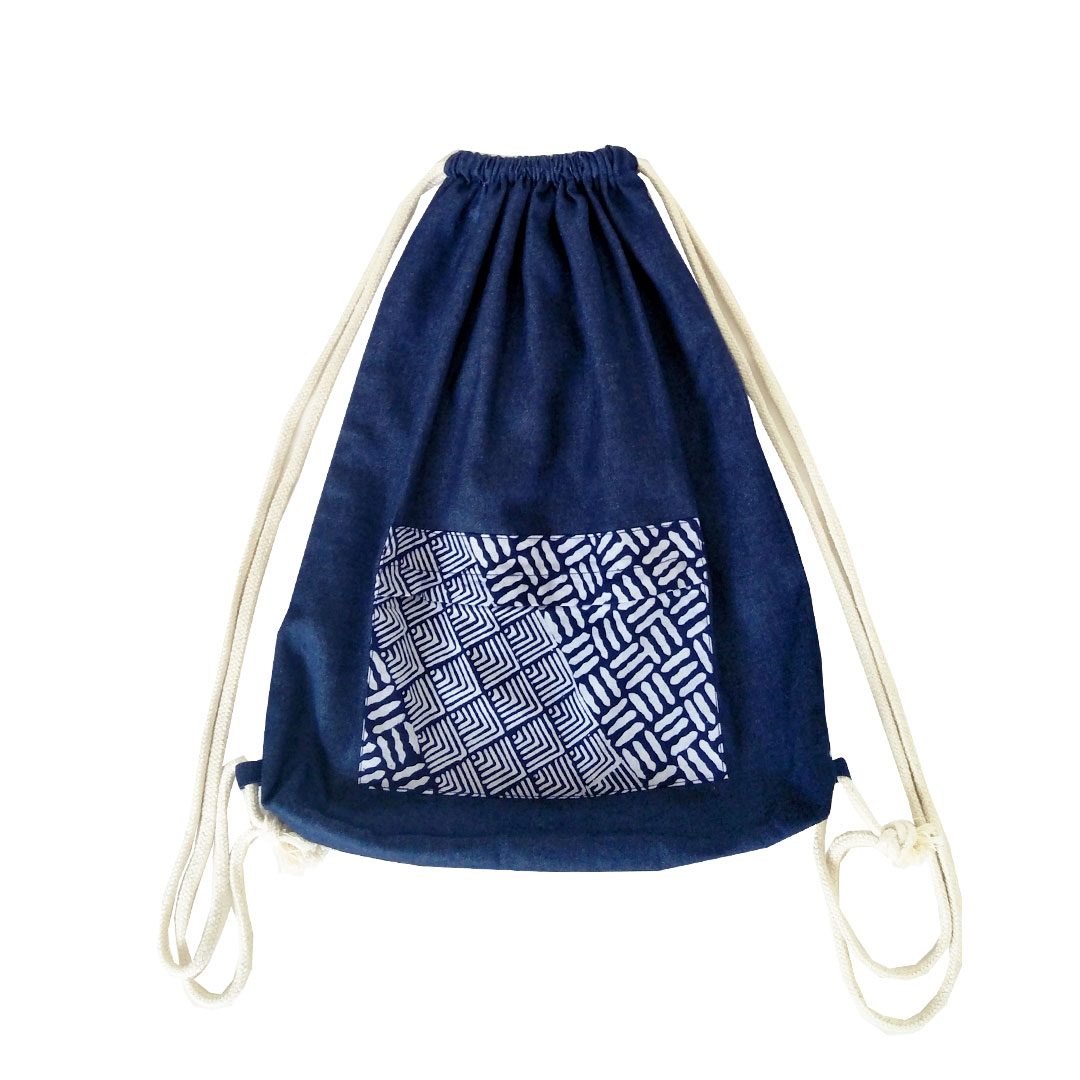 Cempaka Drawstring Bag Blue